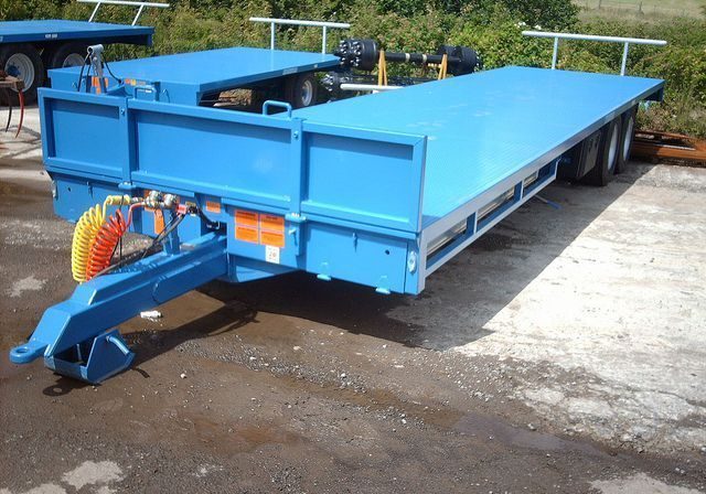 blue low loader